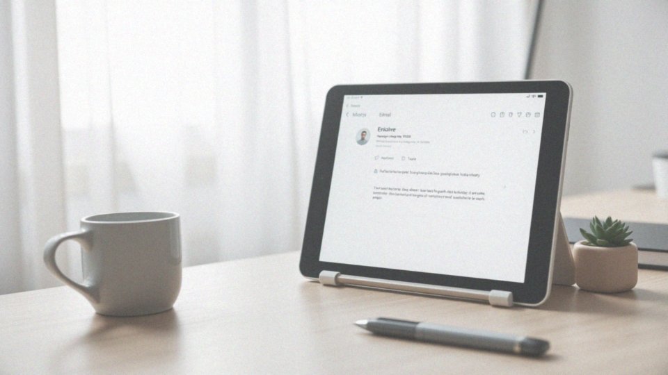 Jak tablet umożliwia dostęp do poczty elektronicznej?