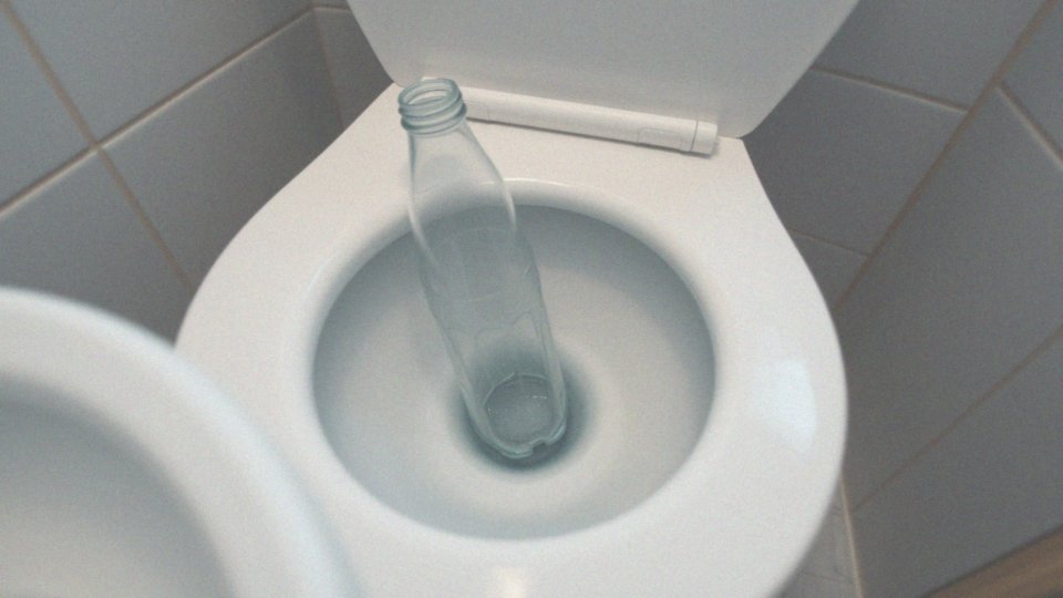 Jak użyć butelki do odetkania zatkanego kibla?